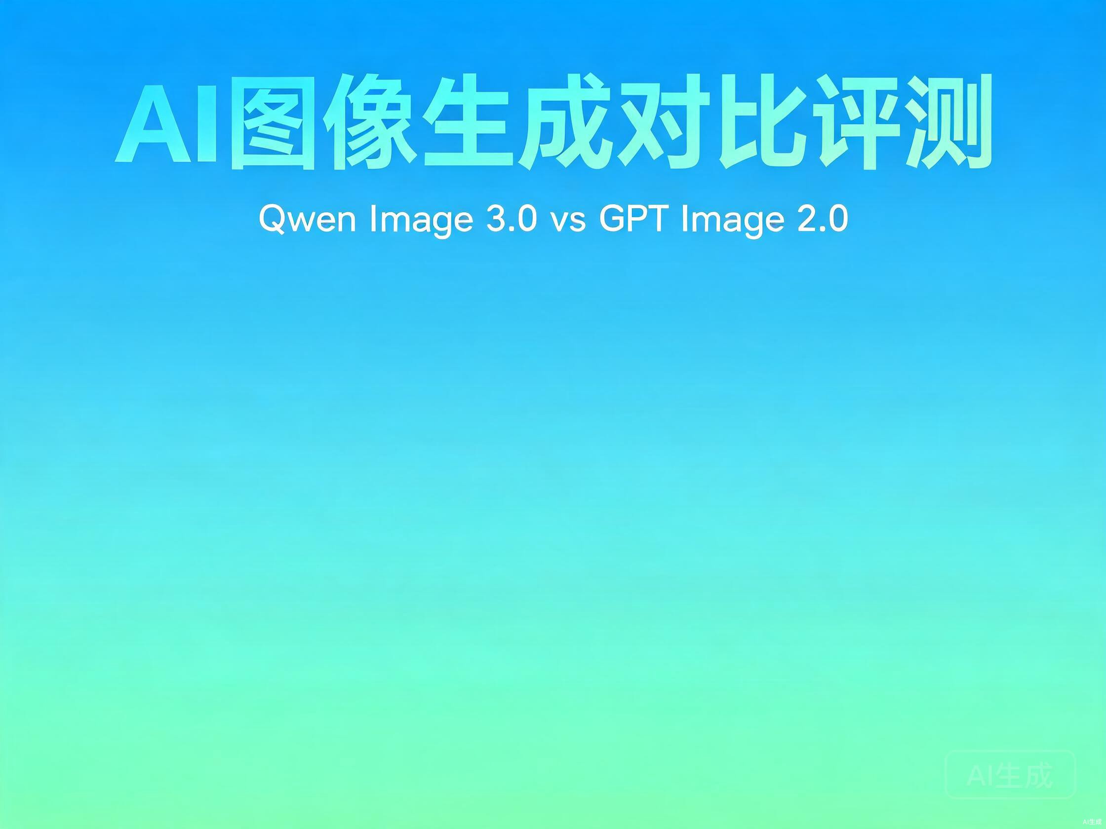 AI 图像生成文字渲染测试